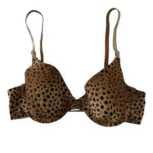 Maidenform Animal Print One Fab Fit T-Shirt Bra, Tan, 34C